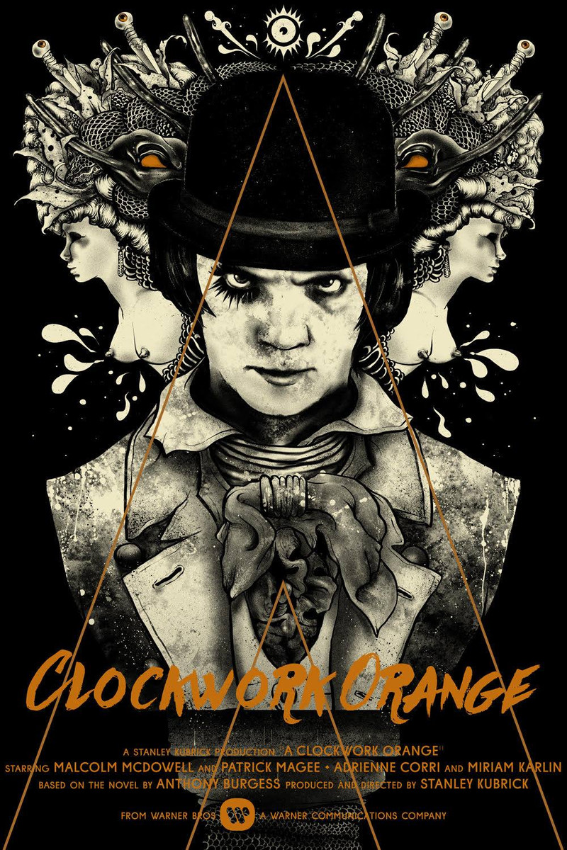Illustration for article titled We're Transfixed by This Striking (and Incredibly NSFW)Â Clockwork Orange Poster